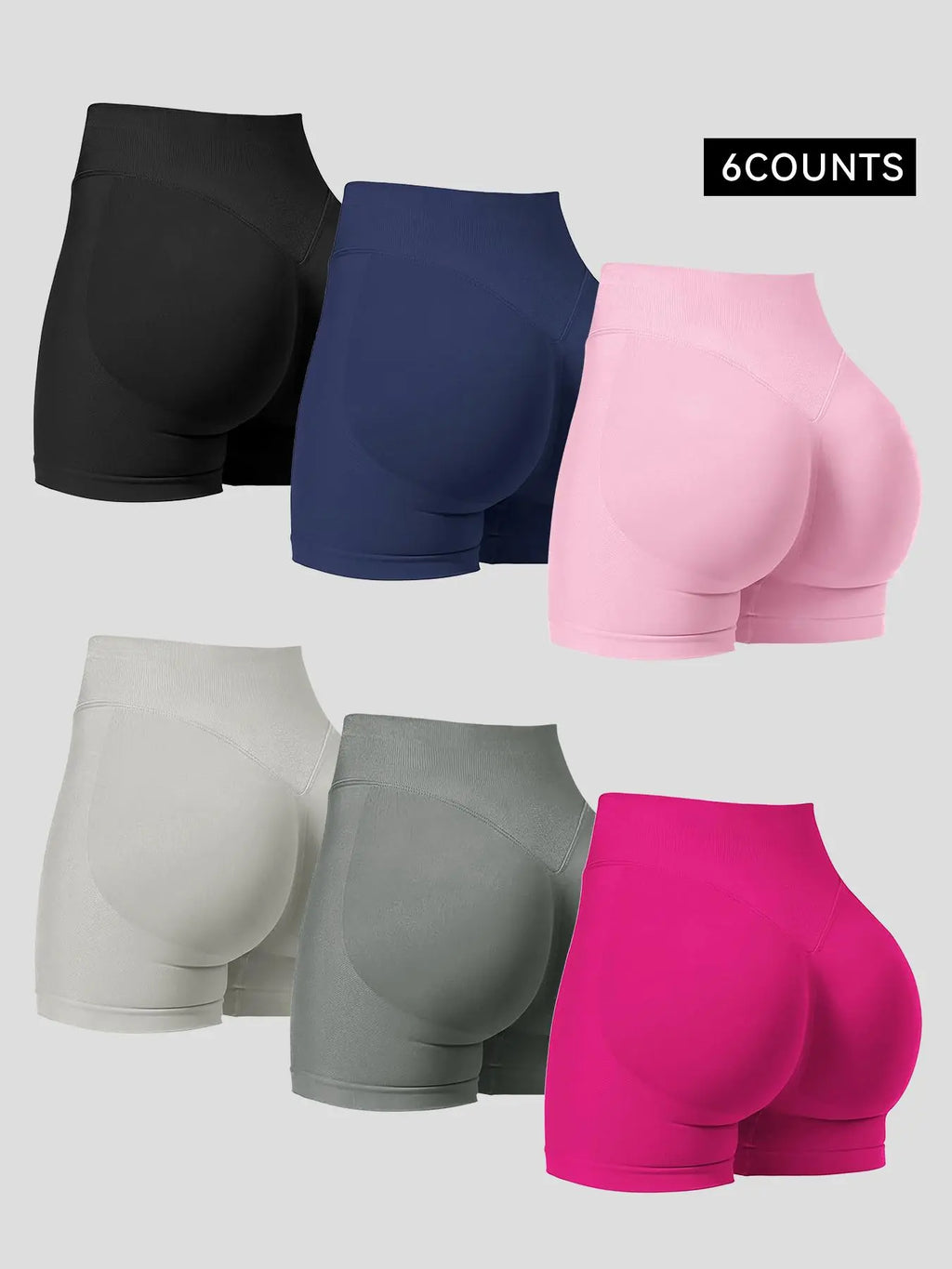 Women'S High Waist Sporty Yoga Shorts, Plain Design, Breathable & Stretchy, Ideal for Running, Gym, Cycling, All Seasons, Breathable Athletic Shorts
