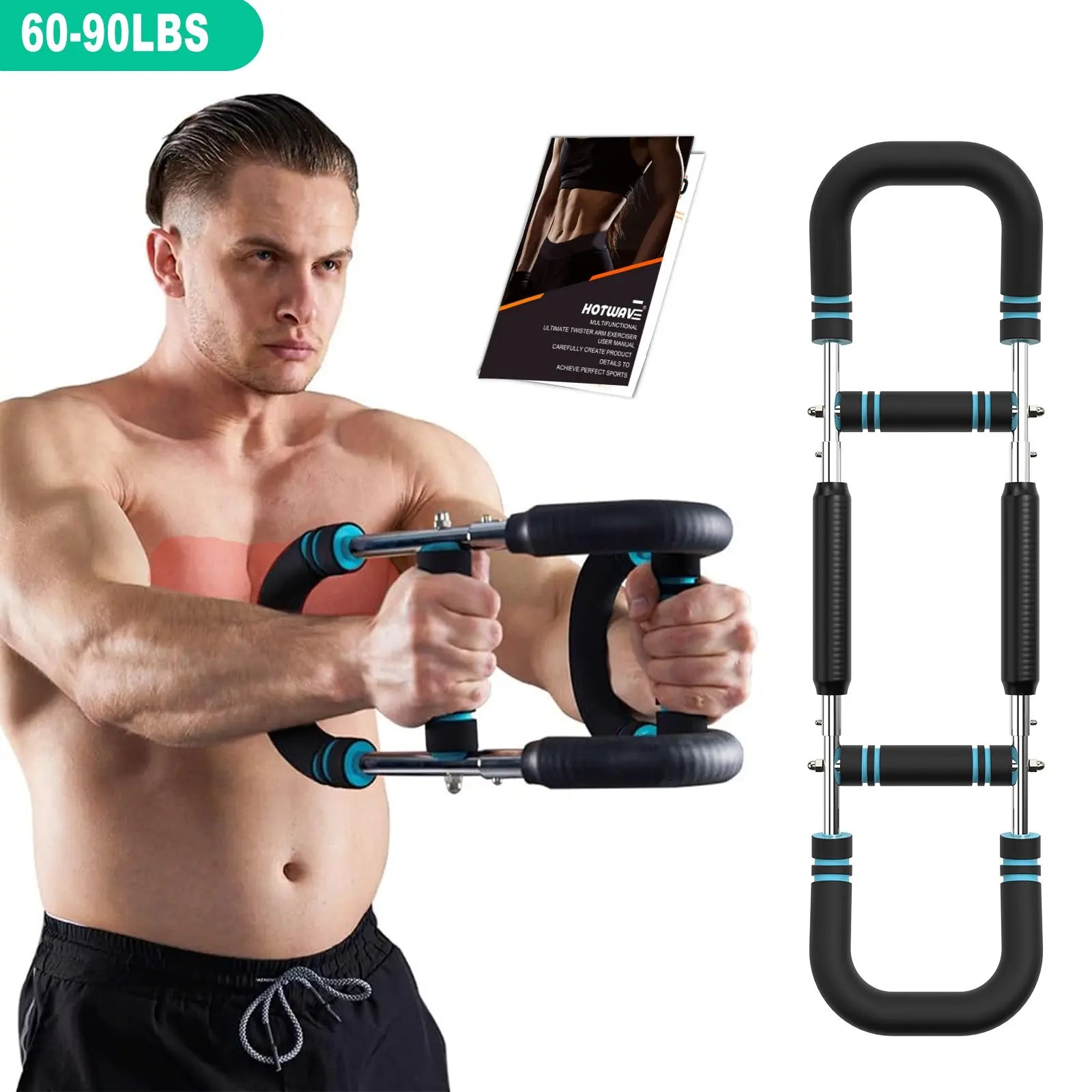 HOTWAVE Arm Trainer, Adjustable Chest Workout Equipment, Arm Trainer for Men, Chest Trainer for Men, Shoulder Muscle Training, Portable Spring Resistance Home Fitness Equipment Summerwins Summerwins