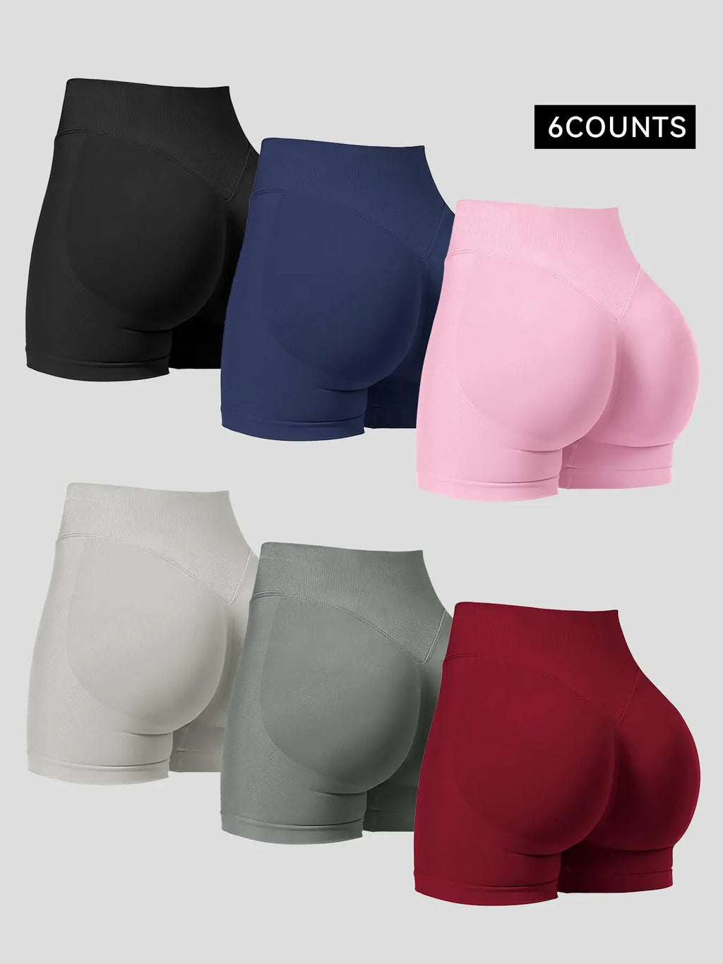 Women'S High Waist Sporty Yoga Shorts, Plain Design, Breathable & Stretchy, Ideal for Running, Gym, Cycling, All Seasons, Breathable Athletic Shorts